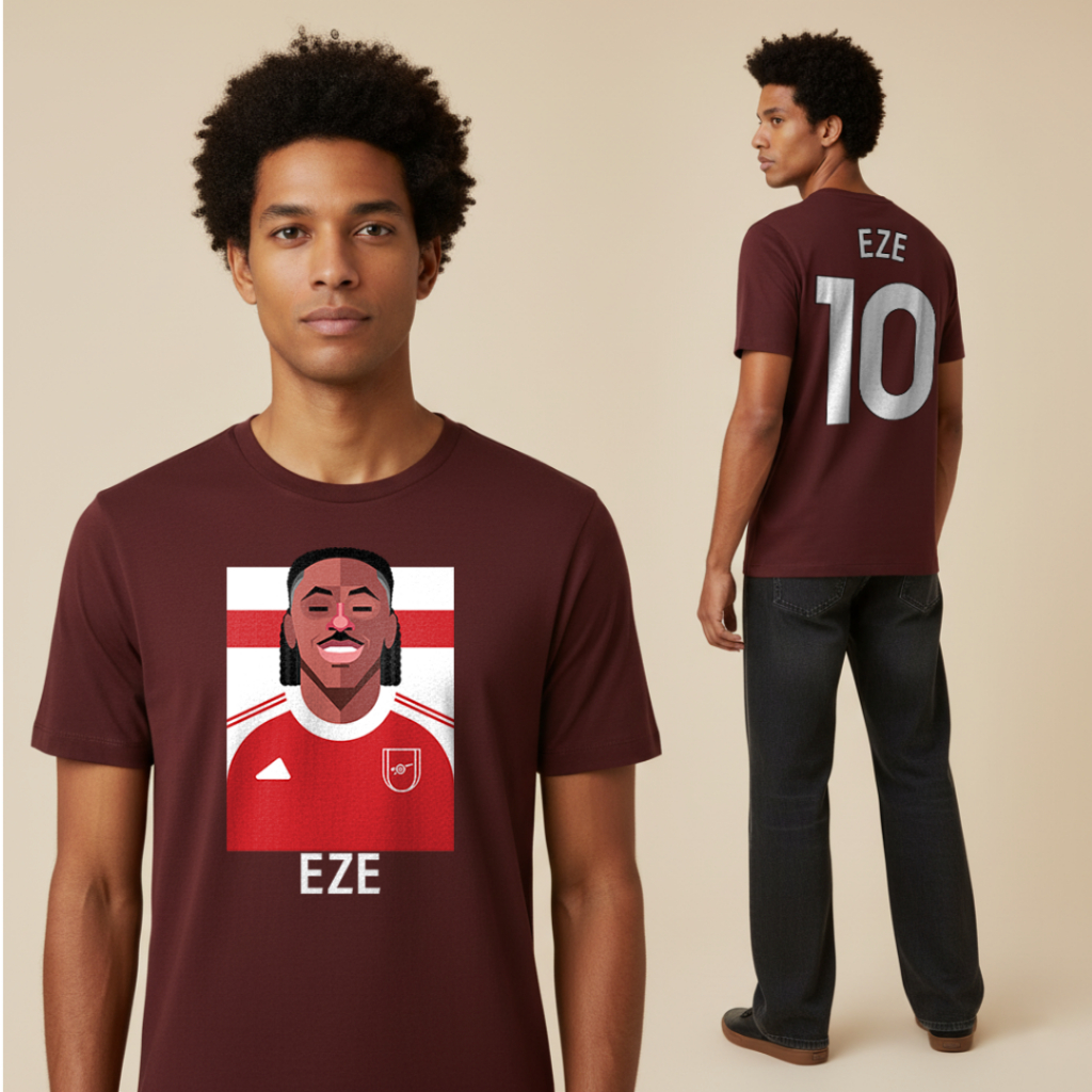 PSM เสื้อยืดลายนักฟุตบอล Eberechi Eze Arsenal อาร์เซน่อล