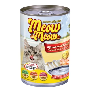 [1 กระป๋อง ] Meow Meow เหมียว เหมียว อาหารเปียกกระป๋อง 400g
