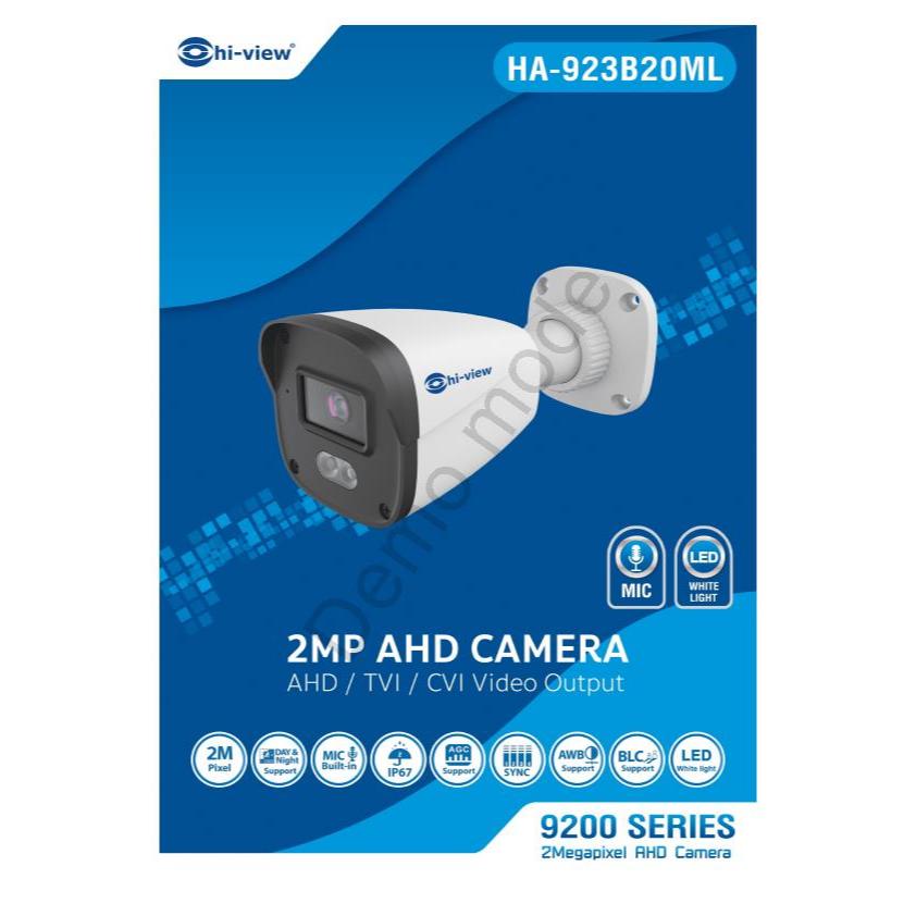 HA-923B20ML Hiviewกล้องวงจรปิดความคมชัด 2MPภาพสี24ชั่วโมงมีไมค์รองรับAHD1in4