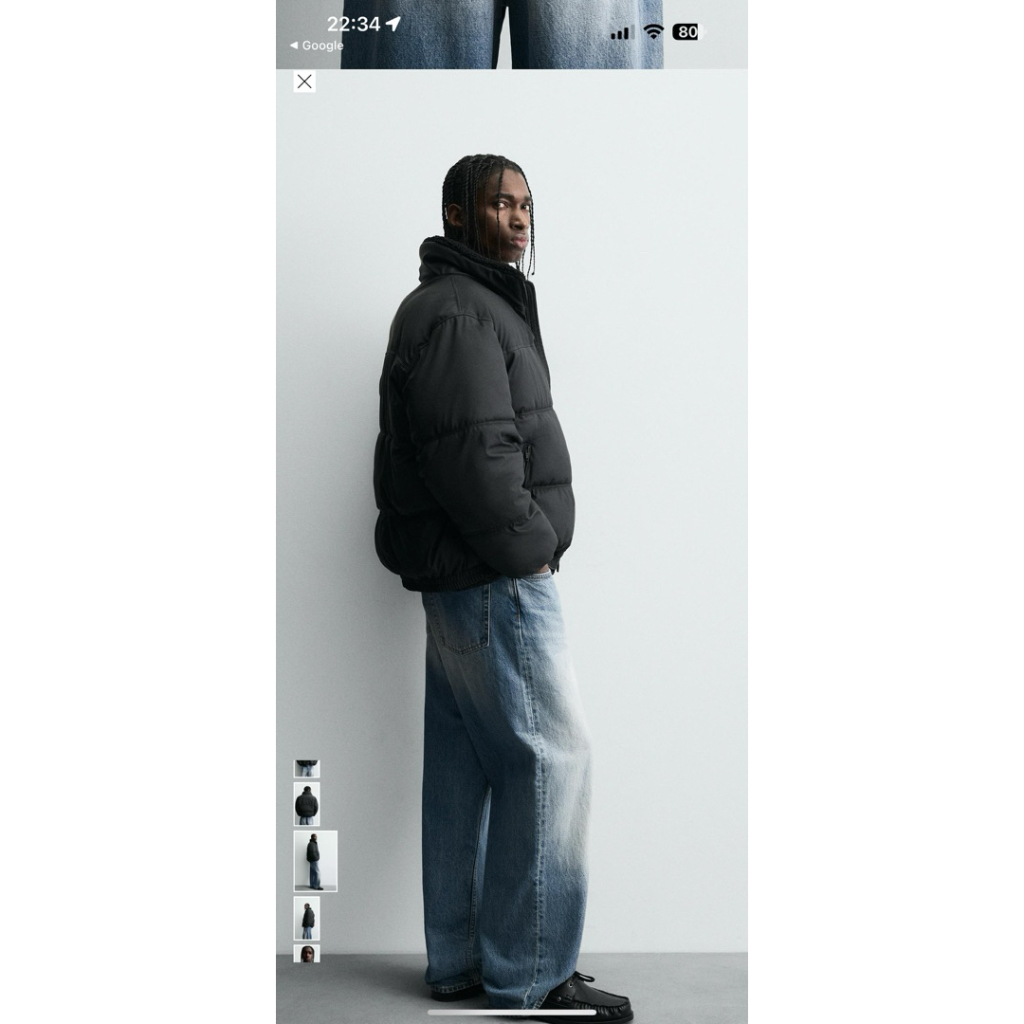 ZARA Puffer Jacket เสื้อโค้ทสีดำ ผ้านุ่ม งานแท้ น้ำหนักเบา งานใหม่ชนช้อป