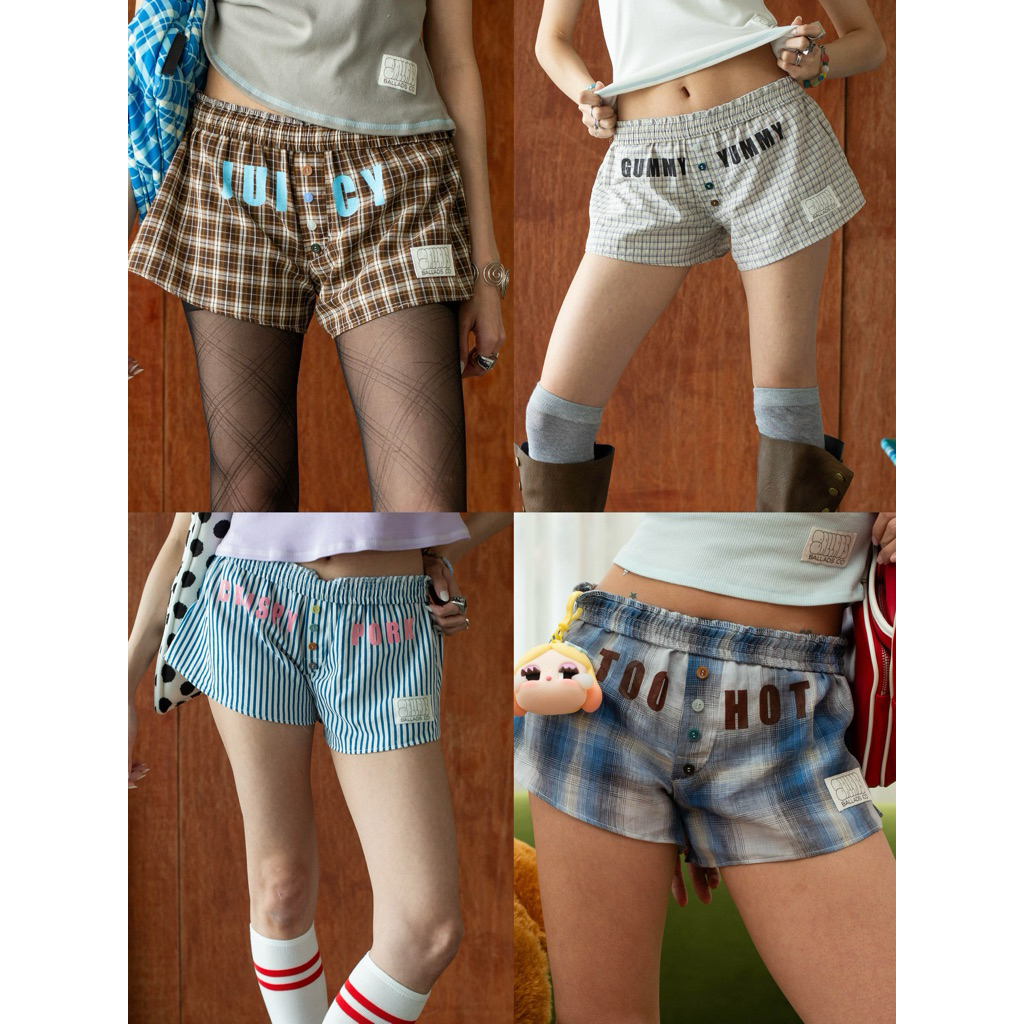 BALLADS Naughty Bite Boxer กางเกงขาสั้นผู้หญิง พร้อมส่งทุกสี