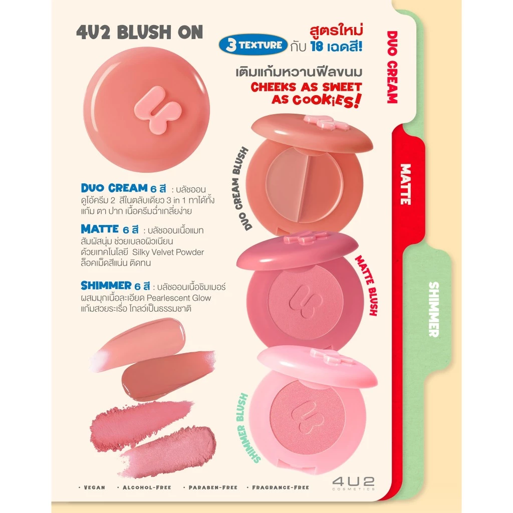4U2 Blush On Bubbly บลัชออน สีสวย กันน้ำ ติดทน หลายสี thumbnail 5