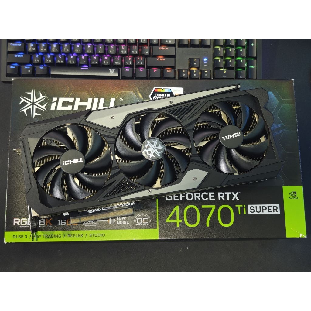 RTX4070TI SUPER 16GB INNO3D ICHILL X3 (มือ2)ครบกล่อง ประกันยาว