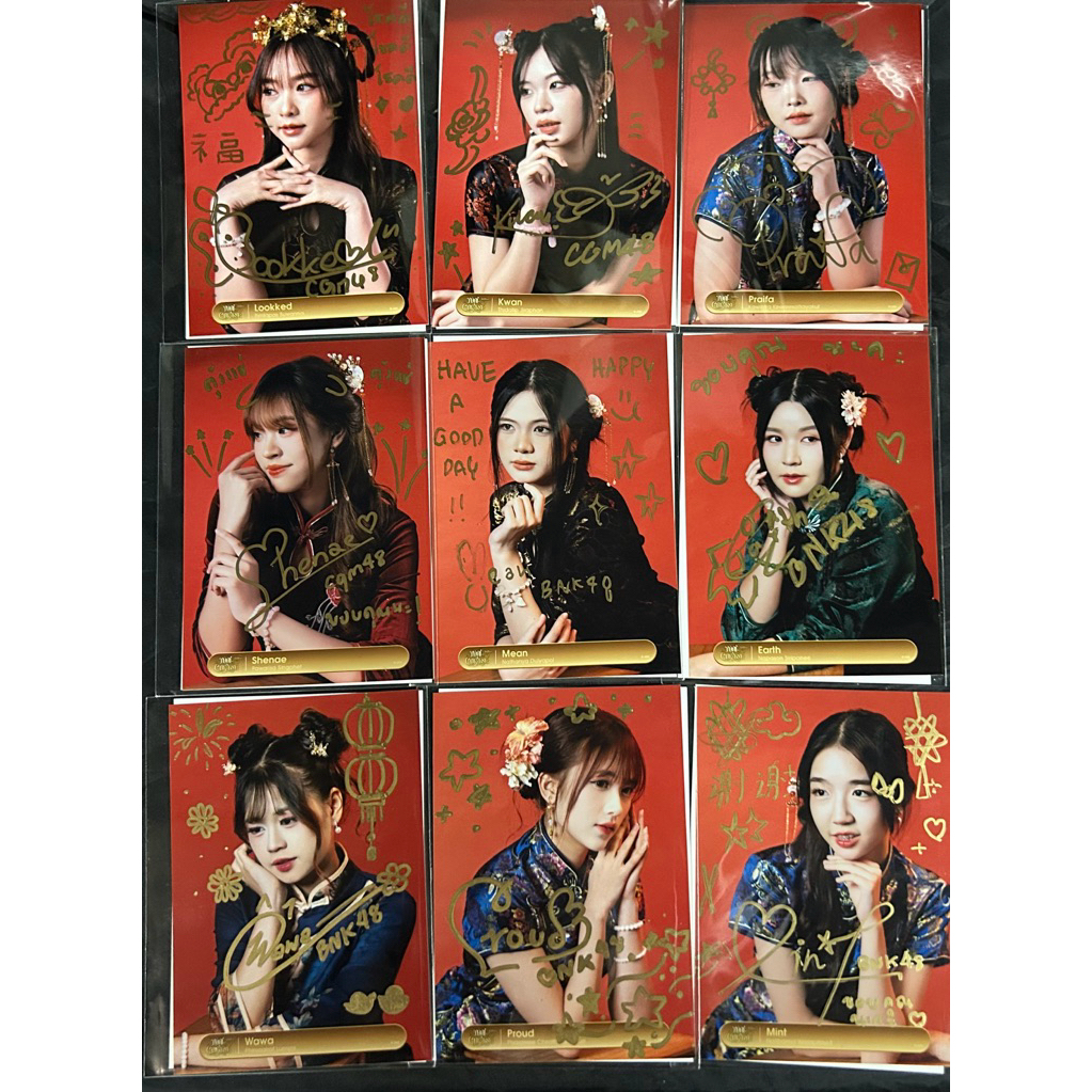 BNK48 SSR Photoset TCA Lookked Kwan Prifa Shene Mean Earth Proud Wawa Mint รูปลายเซ็น Thai Chinese