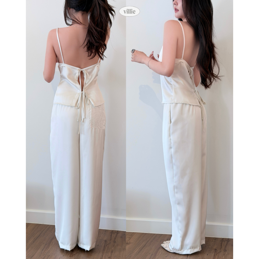 villie Tiana Top เสื้อสายเดี่ยวผ้าซาตินผูกหลัง - รูปที่ 5