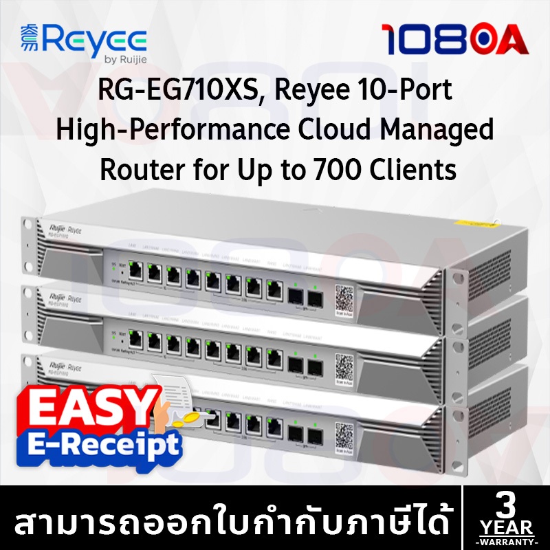 Ruijie RG-EG710XS เราเตอร์องค์กร 10-Port High-Performance Cloud-Managed Router / RG-EG1510XS