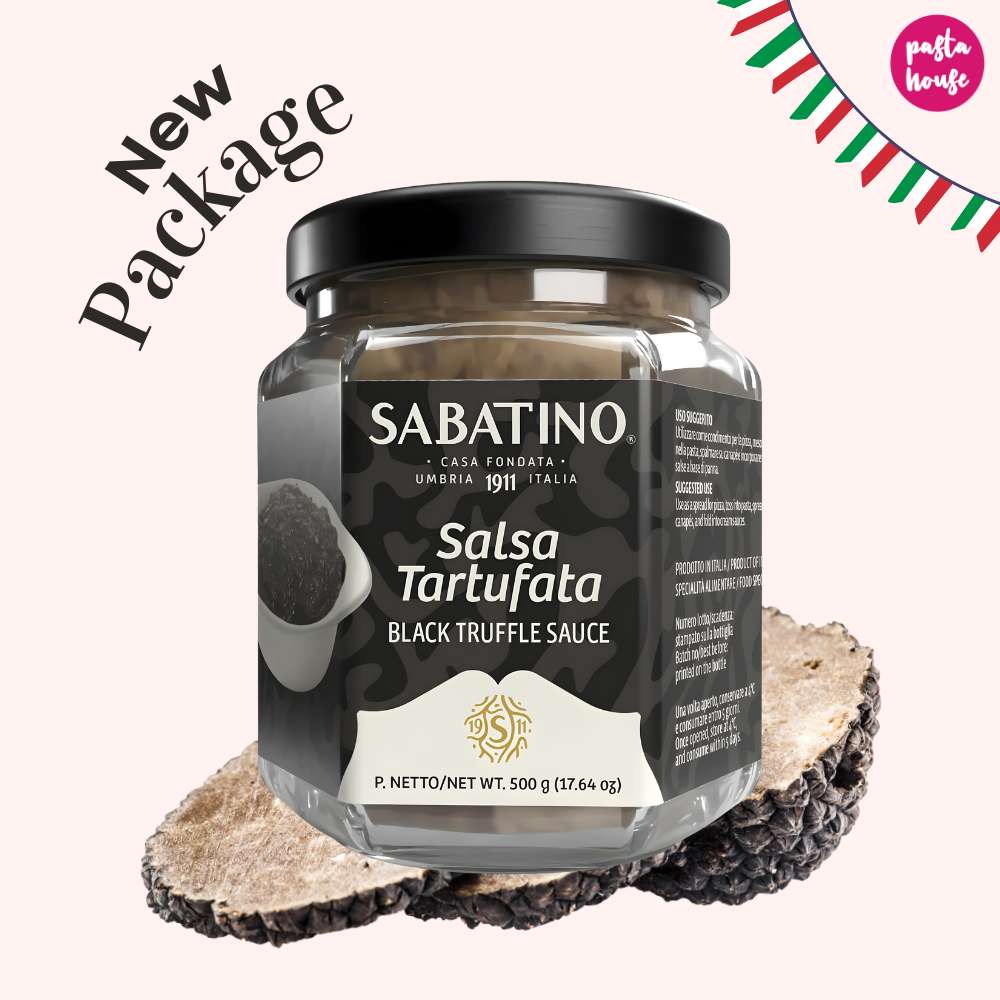 Truffle Sauce Sabatino 180-500g ซอสทรัฟเฟิล เข้มข้น 5% ทรัฟเฟิลดำ Truffles