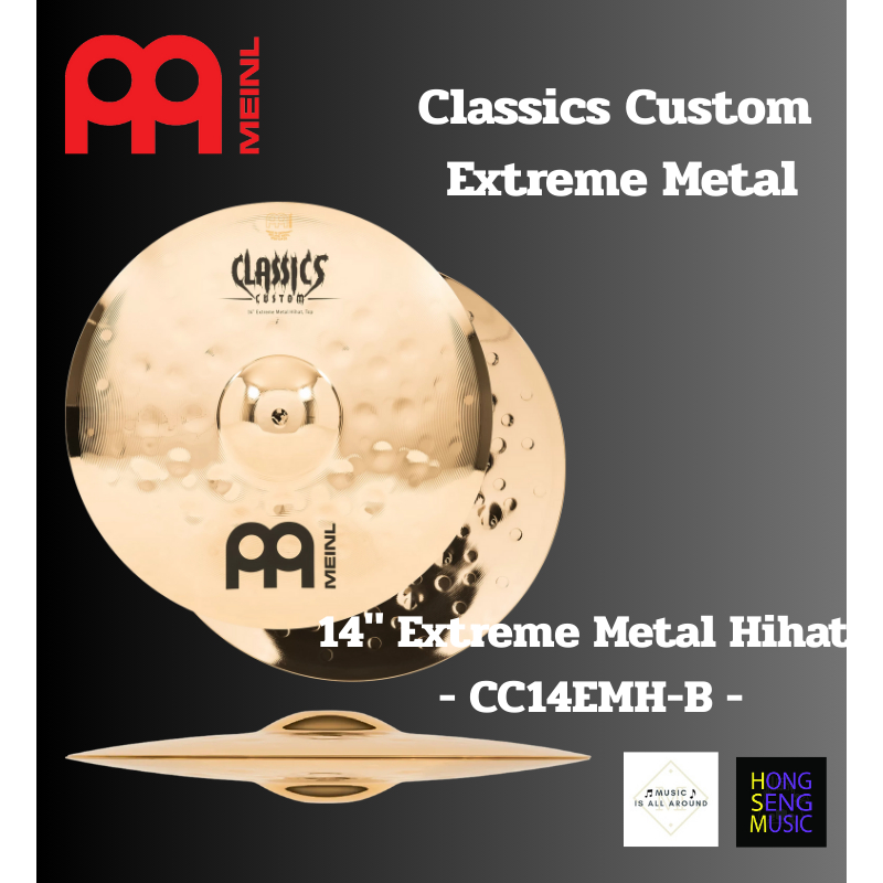 ฉาบ Meinl Classics Custom Extreme Metal 14" Extreme Metal Hihat - CC14EMH-B