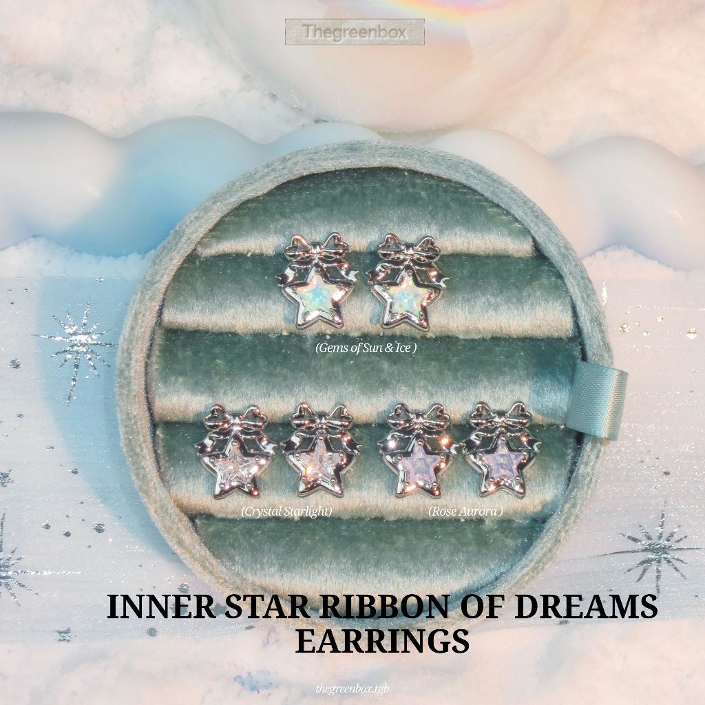 ต่างหู Inner Star Ribbon of Dreams Earrings - The Green Box
