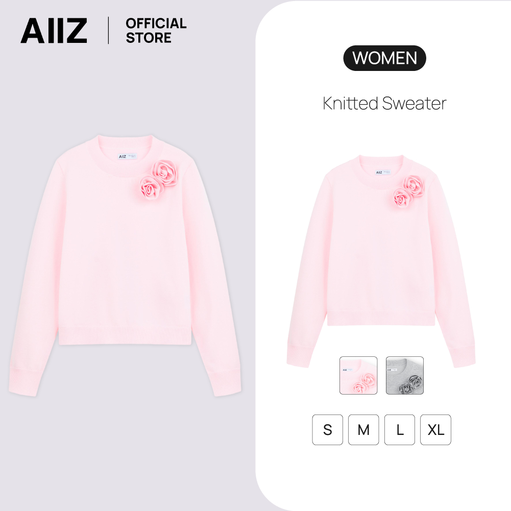 AIIZ เสื้อสเวตเตอร์ผู้หญิงผ้าถัก AIIZ Women's Knitted Sweater