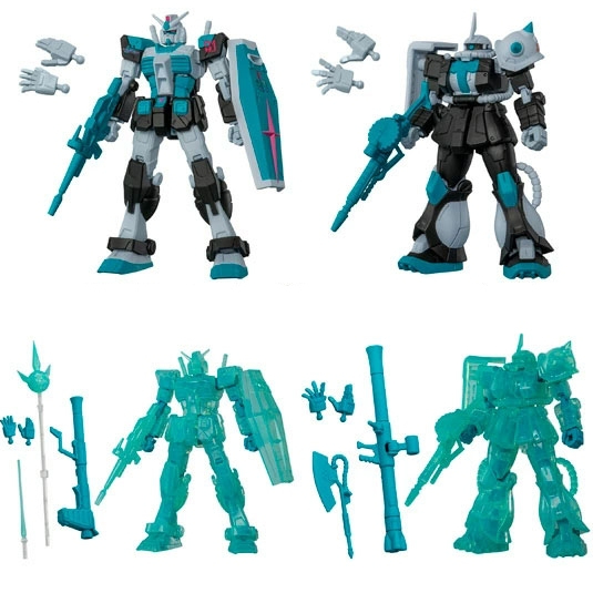 Bandai (ครบ Set 4 ลูก) Mobile Suit Gundam Capsule Action Hatsune Miku Color Ver 4582769846540 (Gacha