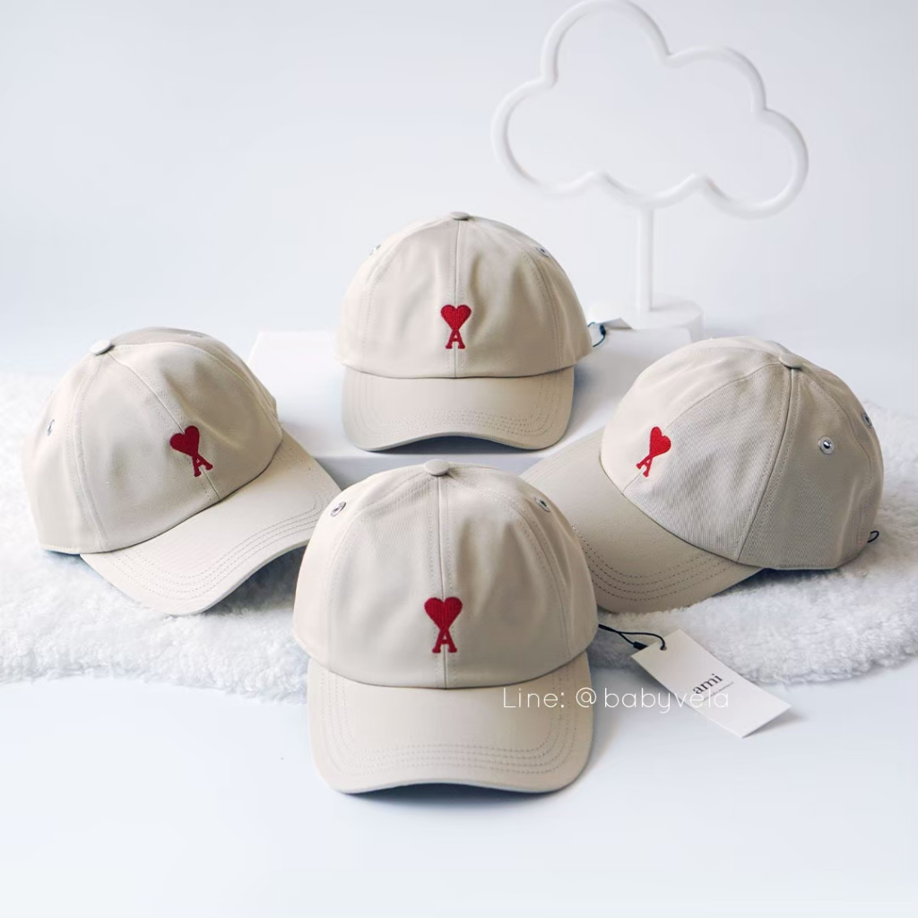 ❣️ พร้อมส่ง ❣️Ami de Coeur Embroidery Cap (Vanilla) แท้💯%