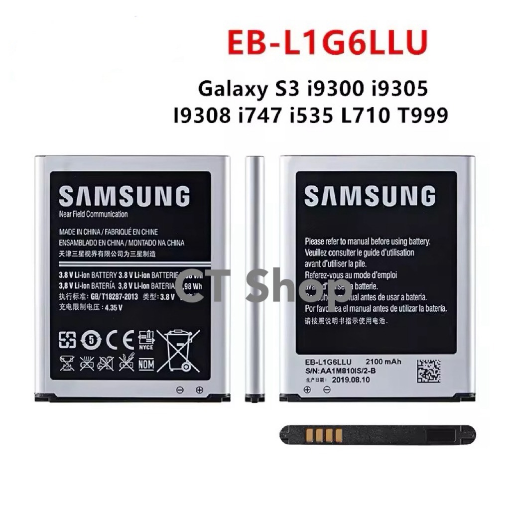 แบตเตอรี่ ซัมซุง Galaxy S3 I9300💞💞🇹🇭 I9305 I9308 I747 I535 L710 EB-L1G6LLU 2100MAh รับประกัน3เดือน
