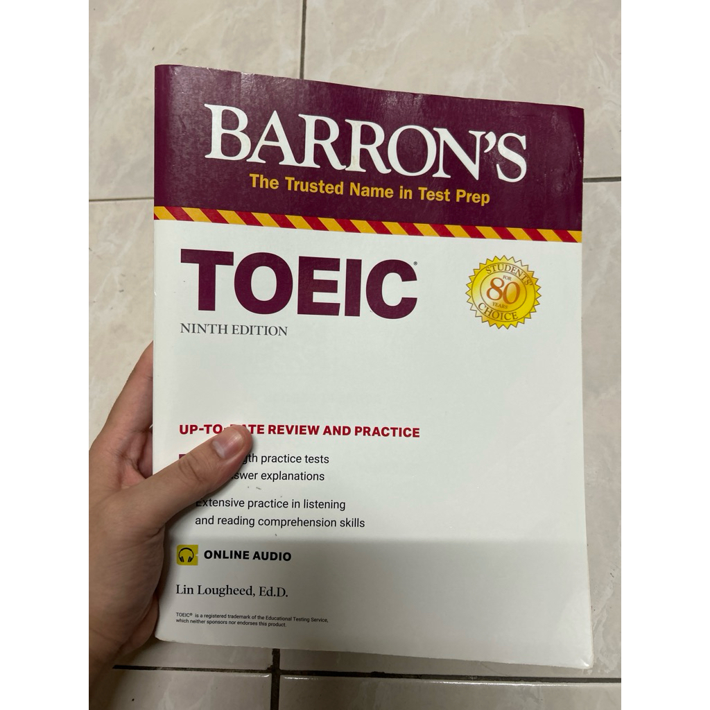 Barron’s Toeic ninth edition มีขีดเขียนเยอะทั้งเล่ม