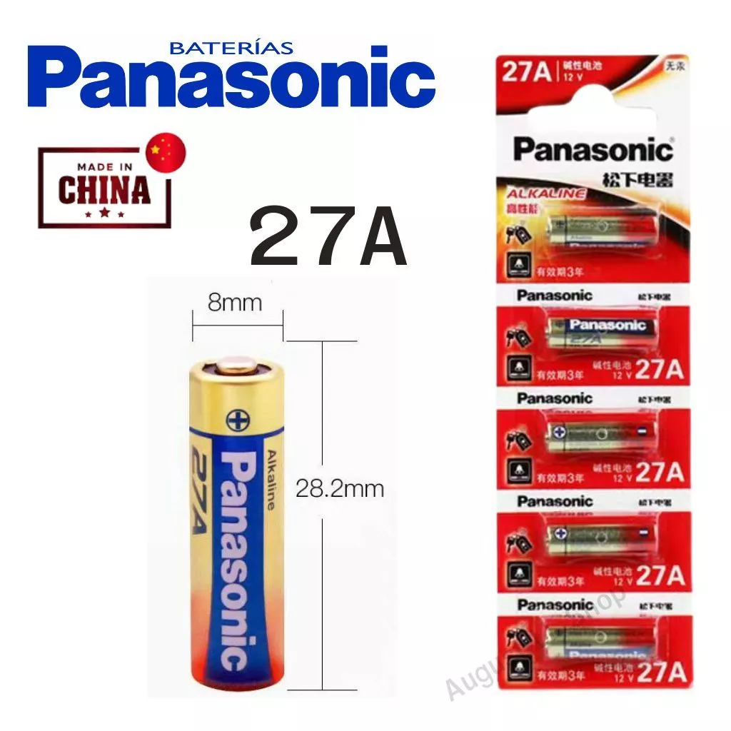 ถ่านรีโมท Panasonic 27A Battery 12V Alkaline (แพคเกจนำเข้า)