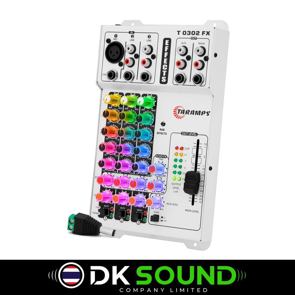 Taramps Audio Mixer T0302 FX Multicolor RGB Lights FX Effects Bluetooth **ของแท้** สต๊อกในไทย พร้อมส