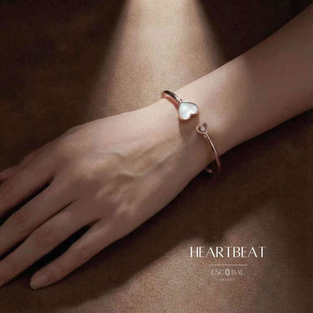 ESCOBAL ข้อมือพลอย Heartbeat กำไลแฟชั่น กําไลแฟชั่น กําไลสายมู กําไลเพชร กำไลเงินแท้ วาเลนไทน์