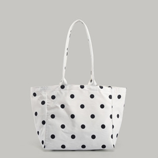 COCOAกระเป๋าผ้าใบลายจุดน่ารักกระเป๋าผ้าใบเกาหลีผู้โดยสารความ…
