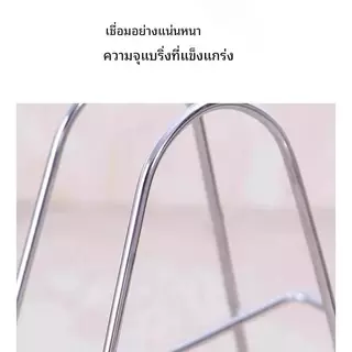 ที่วางเขียงวางฝาหม้อสแตนเลส ชั้นวางเขียงวางฝาหม้อ อุปกรณ์จัดระเบียบครัวและของใช้ในบ้าน #C195