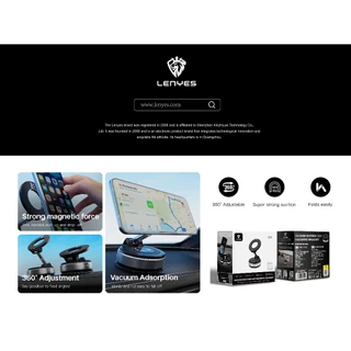 Lenyes CR205 ที่วางโทรศัพท์มือถือ แบบแม่เหล็กสูญญากาศ รองรับ MagSafe หมุนได้ 360 องศา