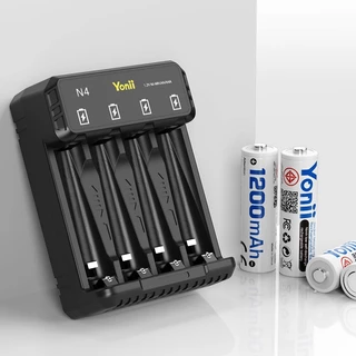 Yonii Rechargeable Battery AAA 600mAh 1.2V AA 1200mAh ของเล่น แบตเตอรี่，ถ่านชาร์จ aa / ถ่านชาร์จ aaa