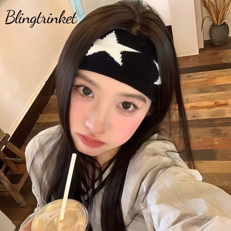 Bling Trinket🎐ที่คาดผมเก๋ๆ  ที่คาดผมรูปดาว  เรียบง่ายแต่มีสไตล์  เครื่องประดับผมถักเปียอเนกประสงค์  สไตล์สปอร์ต