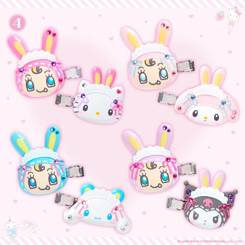 กิ๊บ กิ๊บติดผม พวงกุญแจ พวงกุญแจห้อยกระเป๋า ซานริโอ้ เมสโซ่เปียโน Mezzo piano Sanrio Hair Clip