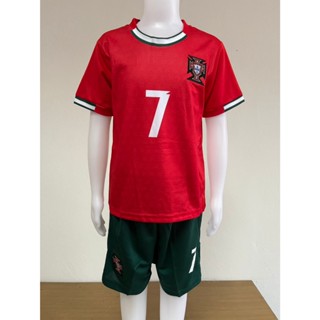 ชุดกีฬาฟุตบอลแขนสั้นสำหรับเด็ก ฤดูกาล 2025-2026 ทีมชาติโปรตุ…