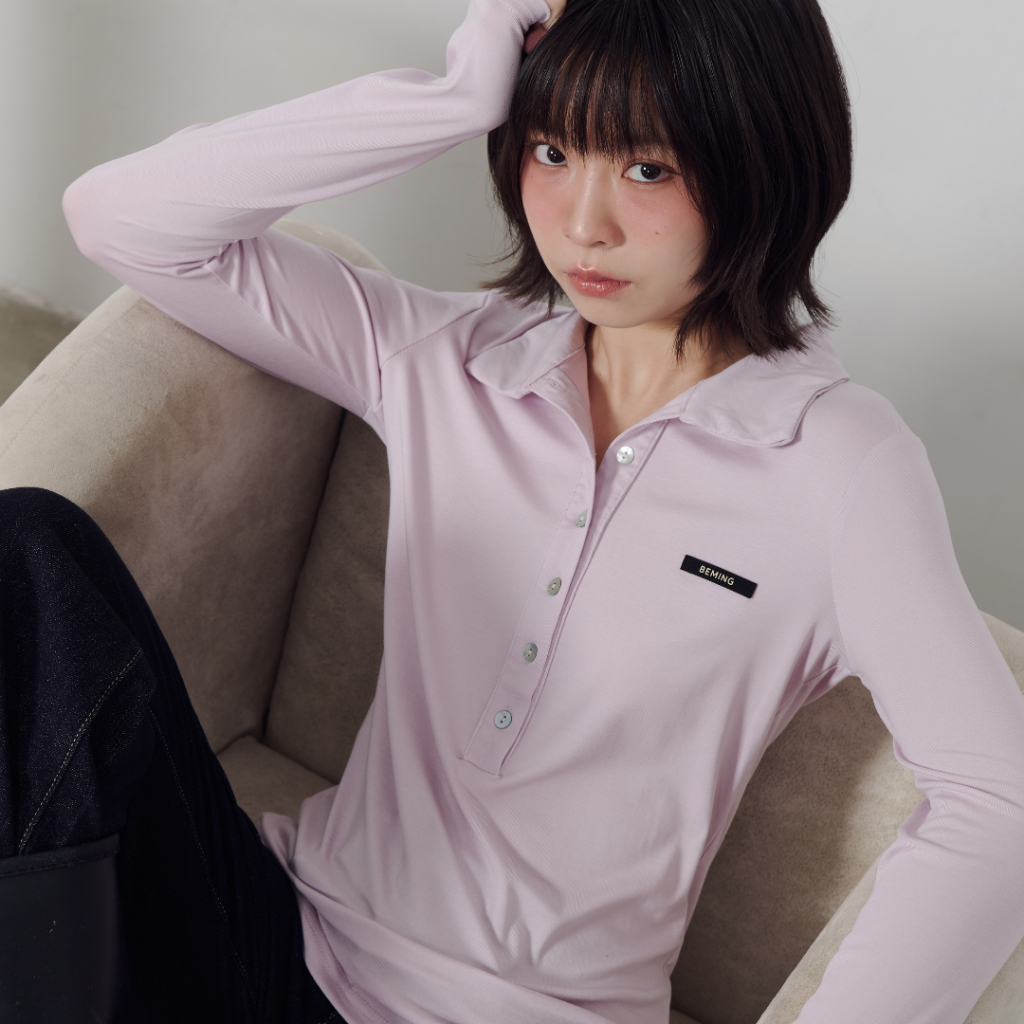 Bemingtop1083(S-2XL)-BMG Classic Longsleeve - เสื้อแขนยาวดีไซน์มินิมอล ใส่สบายตลอดวัน รูปที่ 2