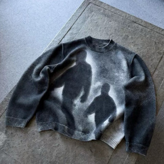 [พร้อมส่ง] Spenzer.street |  Shadow sweater🖤โอเวอร์ไซส์ เสื้…