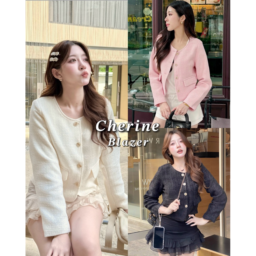 imily.style : Cherine Blazer เบเซอร์ผ้าทวิต