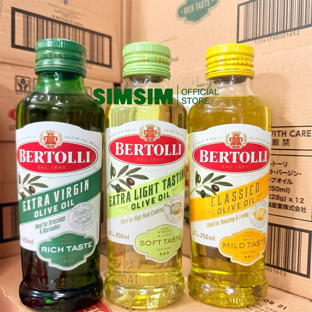 น้ำมันมะกอก ไขมันดี น้ำมันธรรมชาติ มีครบ 3สูตรให้เลือกเพื่อสุขภาพ สำหรับ ทานสด ผัด และทอด ตราเบอร์ทอลลี่ ปริมาณ  250 มล.