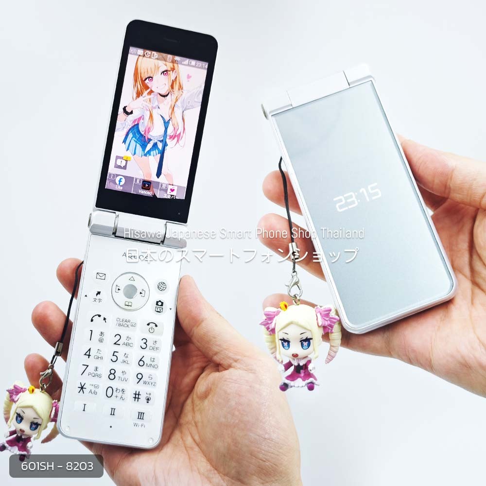 [สวยจัด] SHARP AQUOS K-TAI 2 (601SH) สีขาว มือถือฝาพับญี่ปุ่น โทรในไทยได้ หายาก - SoftBank #8203