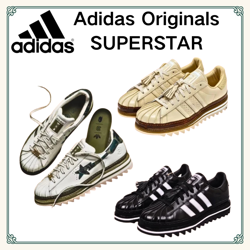 【ของแท้ 100%】รองเท้าผ้าใบหุ้มข้อต่ำ CLOT x Adidas Originals SUPERSTAR สำหรับผู้ชายและผู้หญิง
