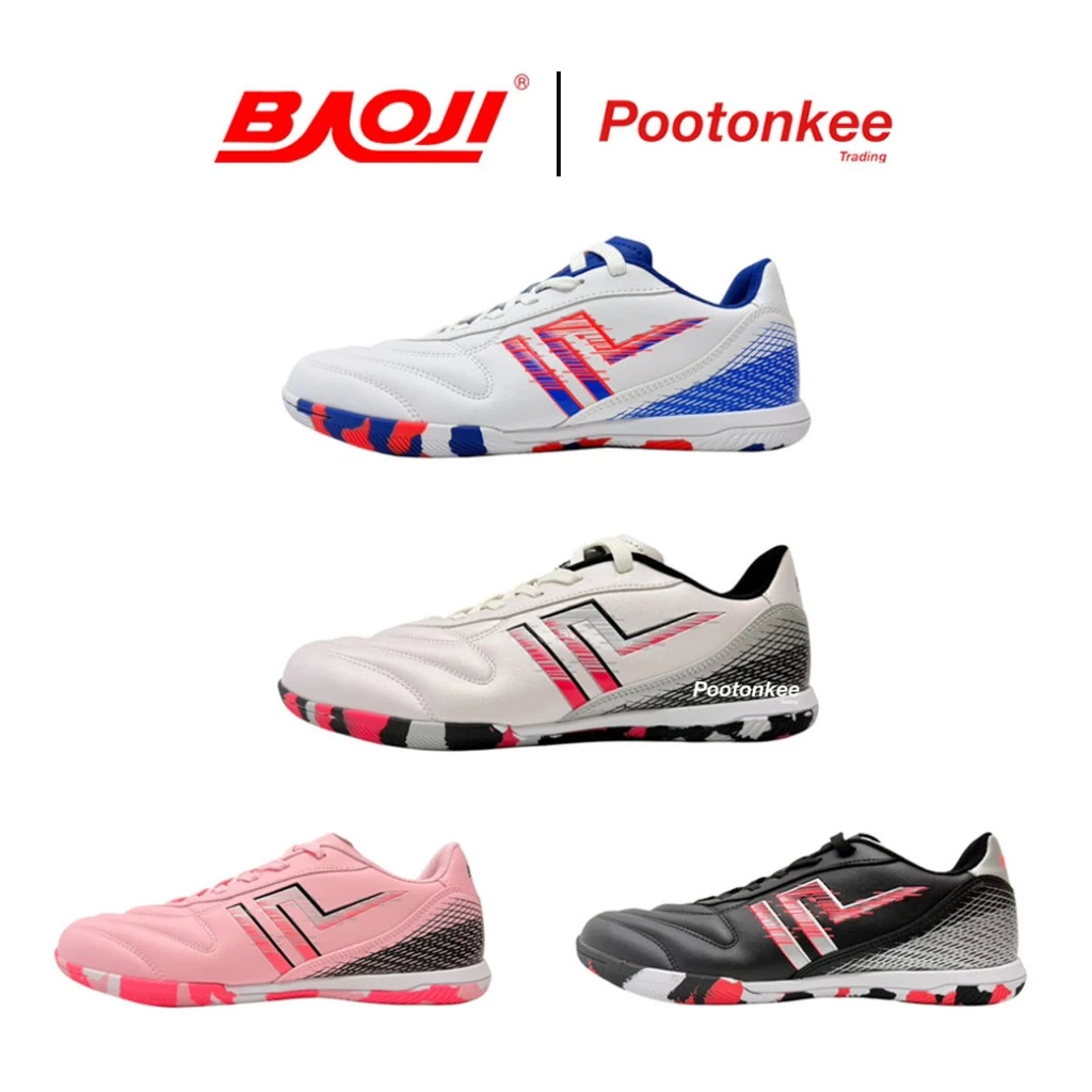 Baoji Futsal BJM 955 รองเท้าผ้าใบบาโอจิ รองเท้าฟุตซอล ผูกเชือก ไซส์ 40-45 ของแท้ พร้อมส่ง