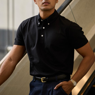 DUMB - Button-Down Collar Polo Shirt เสื้อโปโลปกติดกระดุม