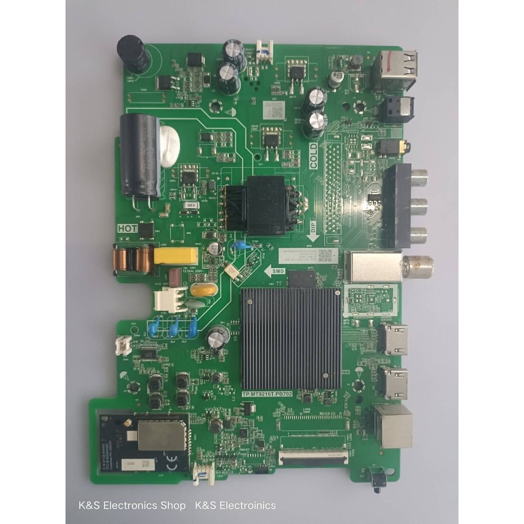 Mainboard Hisense รุ่น 32E5G , 32A4200G พาร์ท TP.MT9216T.PB702  อะไหล่แท้/ของถอดมือสอง รับประกันสินค