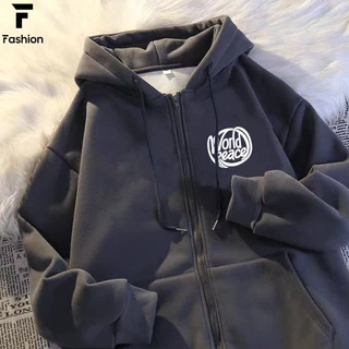 เสื้อกันหนาวมีฮู้ด สไตล์สปอร์ตเท่ๆ แจ็คเก็ตเชิ้ตผ้าหนา ใส่สบาย กันลมดี สําหรับผู้ชาย-ผู้หญิง