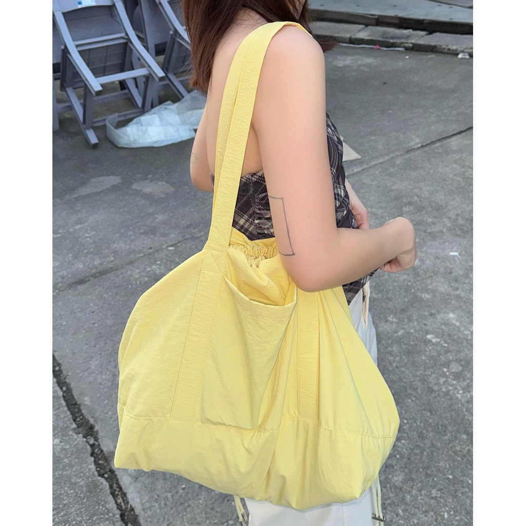 [ CLEARANCE SALE ORIGINAL LOGO ] Himawari Baggu Rotini Bag (Nylon) - Plain Color