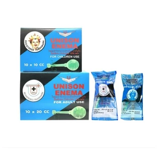 UNISON ENEMA ยูนิซัน ลูกสวนทวาร 10cc สำหรับเด็ก 20cc สำหรับผู้ใหญ่ กล่องล่ะ 10 ลูก