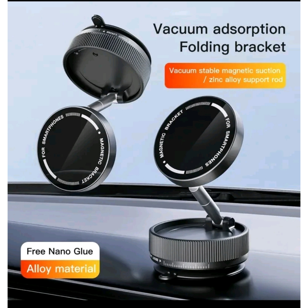 ที่วางโทรศัพท์ในรถยนต์ K10a แม่เหล็กยึดแน่น พับได้ 360° สูญญากาศปรับได้ ใช้ได้ทุกพื้นผิว