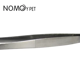[ส่งด่วน] Nomoy Pet ฟอร์เซปสแตนเลส Forceps ฟอเซป แบบปากตรง/โค้ง Stainless Steel Tweezers ที่คีบ แหนบ