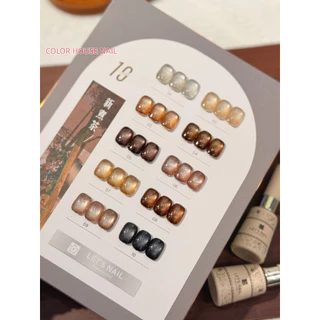 มาใหม่ล่าสุด พร้อมส่ง Let nail 10 สี สีเจลแคทอายเนื้อซาติน / สีเจลแคทอายลูกแก้ว let’s nail พร้อมชาร์ทโชว์สี มาใหม่