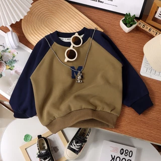 BEAR BABY เสื้อกันหนาว เสื้อแขนยาวเด็ก สเวตเตอร์เด็ก คอกลม สกรีน M Size80-160 cm