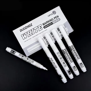 ปากกามาร์คเกอร์ สีขาว กันน้ำ ปากกาเพ้นท์ เขียนยาง/กระจก/พลาสติก/ผ้า หมึกถาวร กันน้ำ ไม่ซีดจาง มาร์คยางรถยนต์/เหล็ก/แก้ว