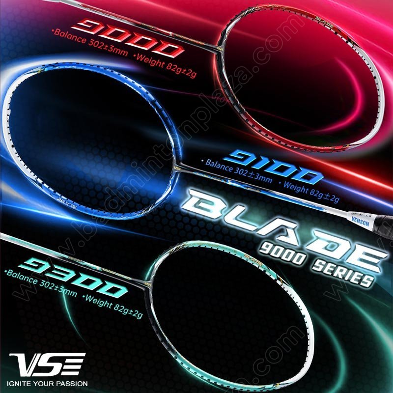 【 ของแท้ 💯% 】ไม้แบดมินตันวีเอส BLADE 9000 Series แถม! ซอง+เอ็น+พันด้าม (BL-9000)