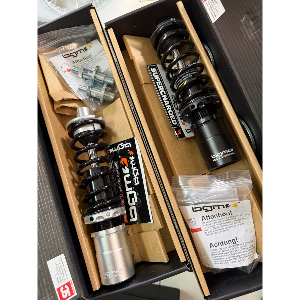 โช๊คอัพ BGM PRO SC/F1 สำหรับ นิว Vespa (195mm - 205mm) ปรับความสูงได้ โช๊ค เวสป้า