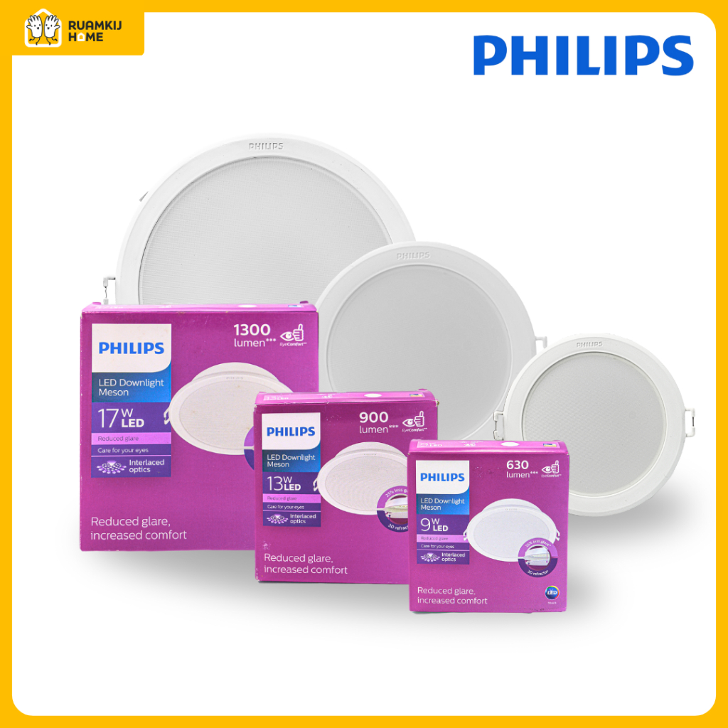 Philips LED Downlight Meson IO 9W / 13W / 17W 3000K 4000K 6500K โคมไฟดาวน์ไลท์ ฝังฝ้า หลอดไฟ
