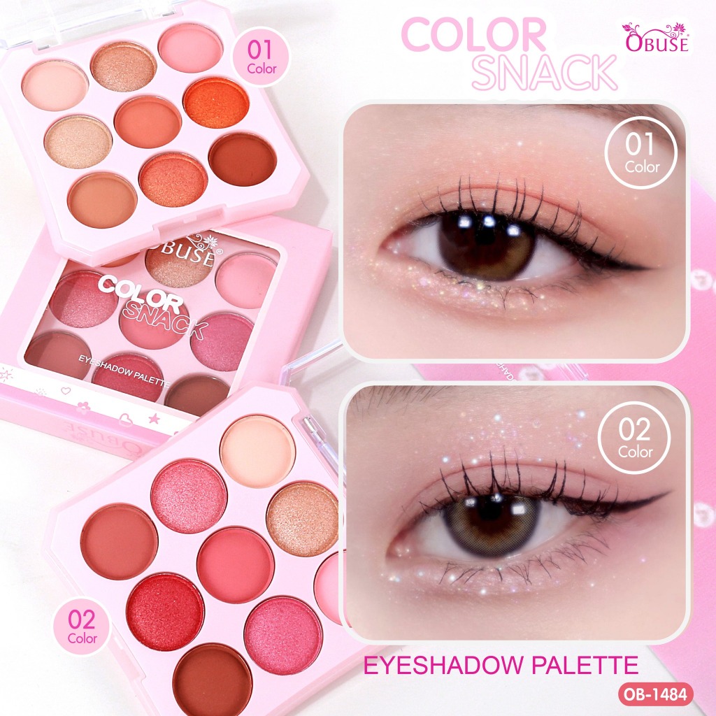 Obuse Sweet Heart Highlight & Blusher #OB1485 โอบิวซ์ สวีท ฮาร์ท ไฮไลท์ & บลัช