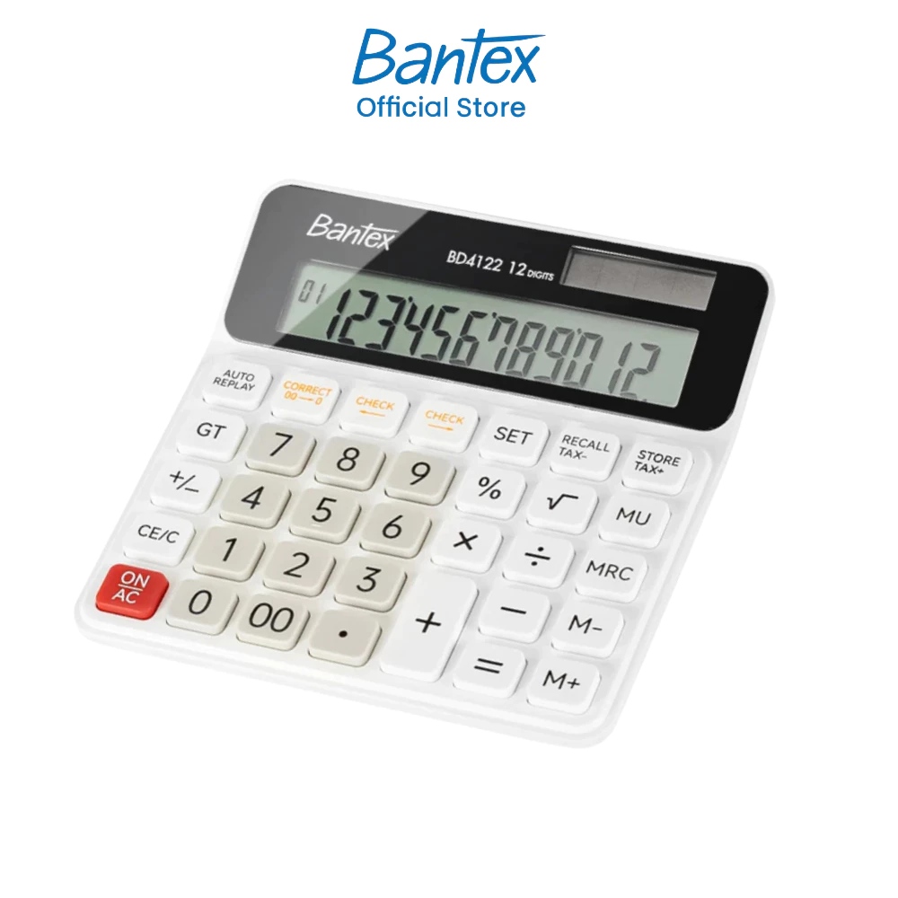 Bantex เครื่องคิดเลข เครื่องคิดเลขดิจิทัล หน้าจอ 12หลัก 120ฟังก์ชัน คิดภาษีได้ พลังงานคู่ Calculator